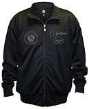 NFL Men's New York Jets Pitch Black Track Jacket (Black, Large)