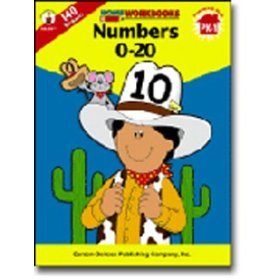 NUMBERS 0 20 WORKBOOK by Carson Dellosa