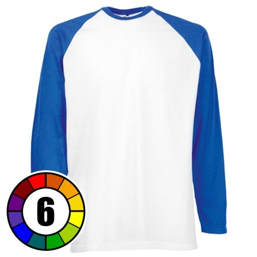 Long Sleeve Fruit of the Loom Baseball T-Shirt (6 Colours)