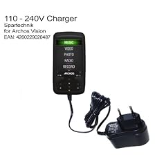 230V Netzteil Vision: Ladeger�t f�r die Steckdose 110 - 240 Volt f�r Archos MP3 MP4 Vision ARCHOS 1 14 15b 2 20b 24 24c 30c 35 - schwarz