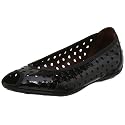 Donald J Pliner Women's Grisel Peep Toe Flat,Black,6 M