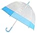 Blue Trim Clear Umbrella, Clear Bubble Umbrella, Dome Umbrella