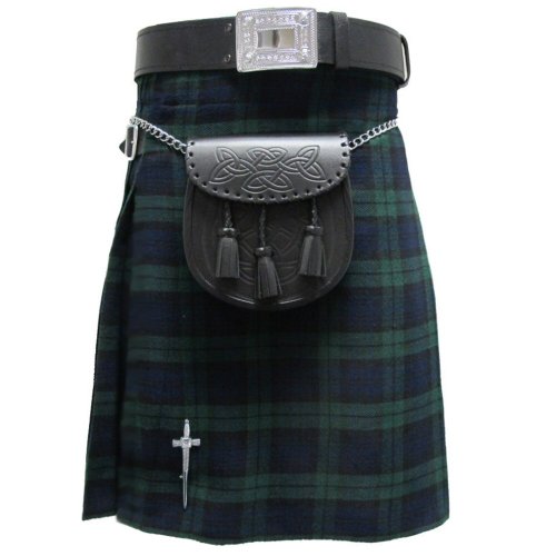 Imagen 2 de Tartanista - Kilt escocés hombre - Tartán Black Watch - 0,3 kg 4,5 m (10oz 5 yardas) - UK44 (111 cm)
