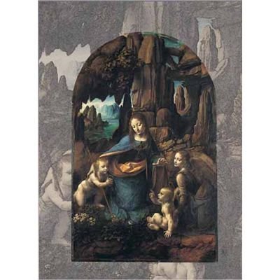 International Publishing 2801N15866G - Gold"LEONARDO DA VINCI VERGINE DELLE ROCCE"  1000 Teile Puzzle