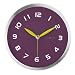 DecoMates Non-Ticking Silent Wall Clock - Early Spring (Purple Plum)
