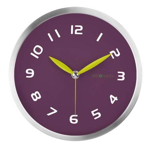 DecoMates Non-Ticking Silent Wall (Purple Plum)