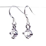 pewterhooter boucles d'oreilles de cristal sur Argent 925 crochets avec boîte-cadeau. Faite avec le cristal Swarovski.