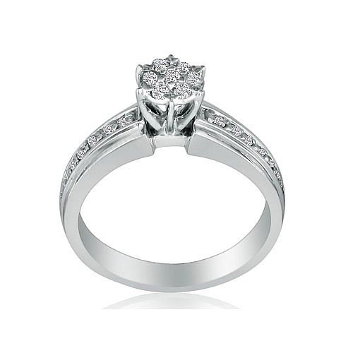 .45ct Round Diamond Bridal Set in 10k White Gold (SI2-I1 and I-J)