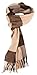 Love Lakeside-Men's Cashmere Feel Winter Plaid Scarf Brown