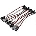 YXQ 30Pcs 100mm Servo Extension Cable 3 Pin Male to Female Lead Wire for RC Airplane (4inch, 30Pcs)