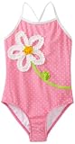 Love U Lots Girls 2-6X One Piece Bathing Suit with Ruffle Flower Design