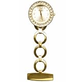 Henley polished gold crystal fob watch