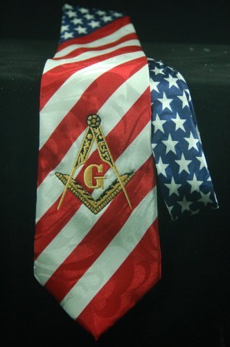 D0027 Masonic Embroidered Tie Necktie