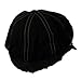 MG Ladies Brushed Canvas newsboy Hat - Black OSFM