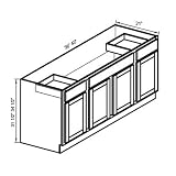 Stanford VB6021-31 1/2 - Double Door / Double Drawer / Double false