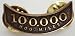 Harley Davidson HOG Replica Mileage 100K 100000 Miles Riden Rocker Lapel Pin