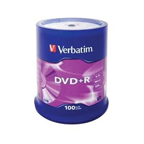 Verbatim 43551 16x DVD+R 4.7GB (Spindle Pack of 100)