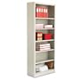 Alera Steel Bookcase, 6 Shelves, 34-1/2 W by 13 D by 84 H, Light Gray