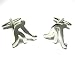 Silver Olympic Youth Hockey Player Cufflinks w/Gift Box