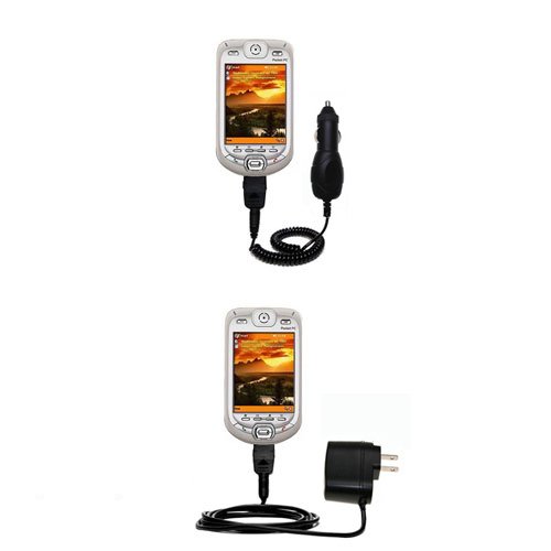 Essential Kit for the i-Mate PDA2k - includes Car and Wall Charger with Rapid Charge Technology - Gomadic Brand w/ TipExchange Technology