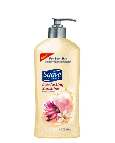 Suave Skin Solutions Lotion Pump, Everlasting Sunshine, 18 Ounce