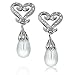 Bling Jewelry Sterling Silver CZ Dangling Pearl title=