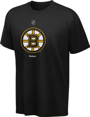 Reebok Boston Bruins Black Primary Logo T-shirt (Large)