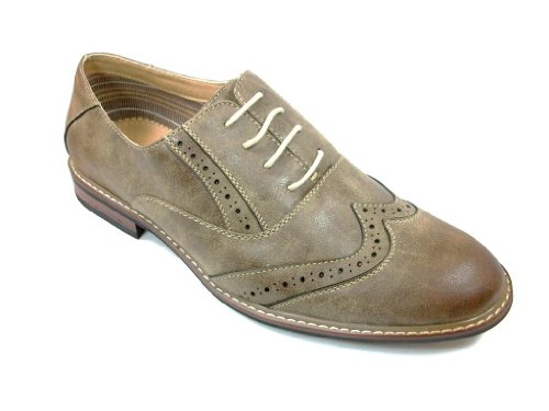 Ferro Aldo Men's 19270 Distressed Wing Tip Oxfords
