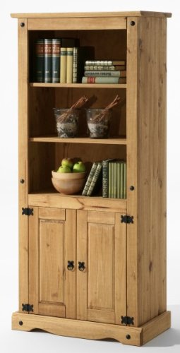 Mexico Möbel Bücherregal im Mexiko Stil, Pinie massiv