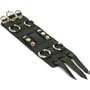 Wide Black Leather Cuff Wrist Watch Band Rock & Roll
