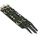 Wide Black Leather Cuff Wrist Watch Band Rock & Roll