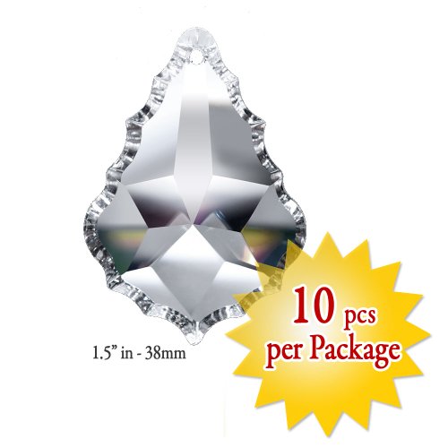 CrystalPlace 1.5'' French cut 30% Lead Crystal Faceted 38mm Set of 10pcs Magnificent Crystal Brand