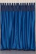 Blue Art Silk Custom made Curtains Drapes Panels Tab Top