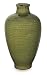 20 Glossy Green Pottery Vast With Black Etching Designs