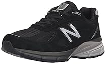 New Balance Men's M990V4 Running Shoe, Black/Silver, 7 2E US
