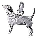 Beagle Hound Dog Sterling Silver Hand Made US Charm