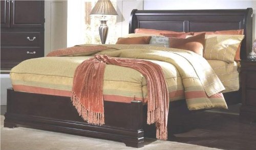 Vaughan Bassett Merlot King Sleigh Platform "Look" Bed - BB23-663A/966/933