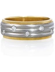 Diamond Platinum and 18k Yellow Gold Ring