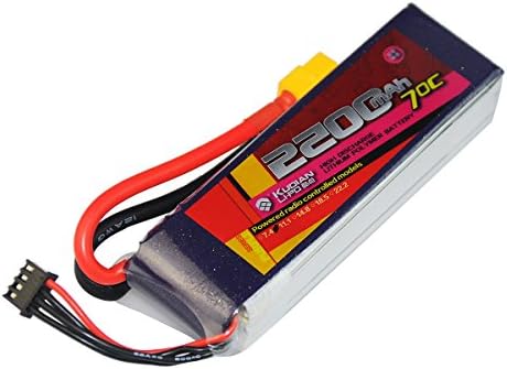 Crazepony Kudian 2200mAh Lipo Battery Pack 3S 11.1V 70C for RC FPV Drone Car Boat etc