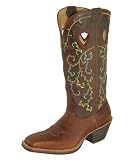 Twisted X Boots Women's Ruff Stock Rider, Square Toe, 13 Embroidery Top