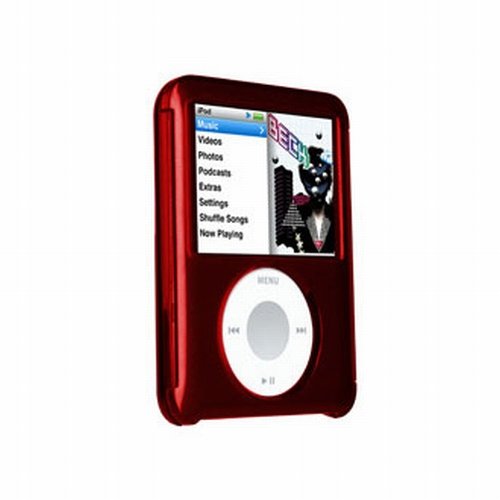 Speck See Thru Hard Plastic Case with Belt Clip for iPod nano 3G (Red)