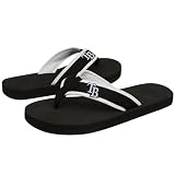 Tampa Bay Rays Black Basic Unisex Flip Flops (X-Small)