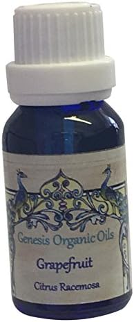 Genesis Organic Oils USDA Certified Pure Essential Organic Oil Aromatherapy, Grapefruit/Citrus Racemosa, 0.5 Fluid Ounce
