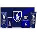 Polo Blue by Ralph Lauren for Men 4 Piece Set Includes: 4.2 oz Eau de Toilette Spray + 3.4 oz Vitamin Enriched After Shave Gel + 3.4 oz Vitamin Enriched Shower Gel + 2.6 oz Vitamin Enriched Alcohol Free Deodorant Stick