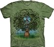 Guitar Tree Peace Sign T-shirt 100% Cotton Short Sleeve Shirt in Adult and Teen Sizes