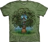 Guitar Tree Peace Sign T-shirt 100% Cotton Short Sleeve Shirt in Adult and Teen Sizes