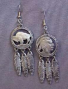 SALE Western Indian Nickel Earrings ERW020RCF