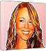 Mariah Carey - Pop Art Print (Multicolour; Pink Background) 30 x 30 x 2 cm Medium Square Deep Box Ca