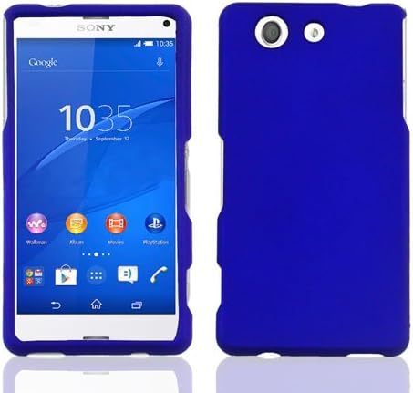Cell-Pak Sony Xperia Z3 Compact Rubber Paint Case - Retail Packaging - Blue