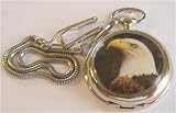 Pocket Watch - 914,silver -Tone High Polished Bald Eagle Pocket Watch with 14 Clip on Chain